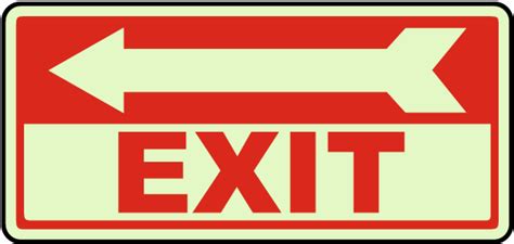 Exit Left Arrow Sign A5134 By