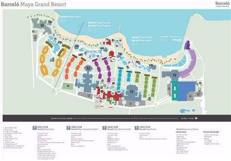 Resort Map Barcelo Maya Palace Riviera Maya Mexico