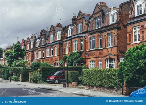 A Row Of Typical British Terrace Houses In London Editorial Stock Photo