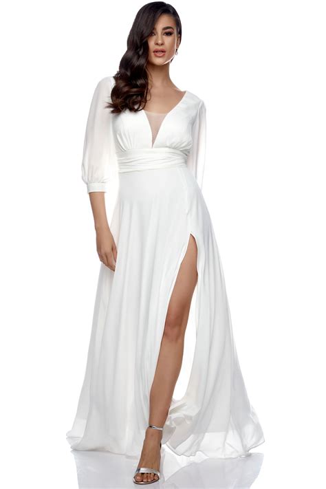 Λευκό Φόρεμα Graciella Rich Girl Boudoir