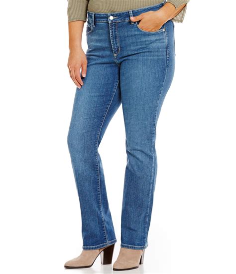 Nydj Plus Marilyn 5 Pocket Straight Leg Jeans Dillards