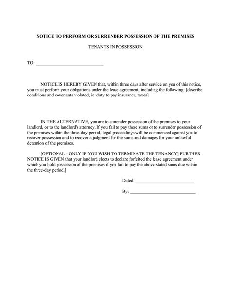 Surrender Of Lease Form Fill Out And Sign Printable Pdf Template