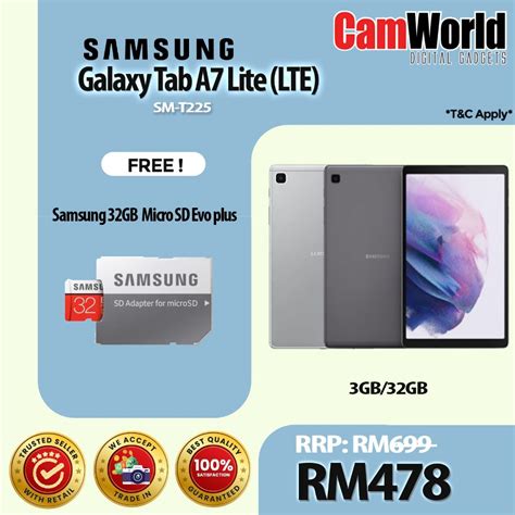 Samsung Galaxy Tab A7 Lite Lte 3gb32gb Sm T225 With 32gb