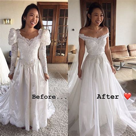 Adding Sleeves To A Wedding Dress Before And After Park Art
