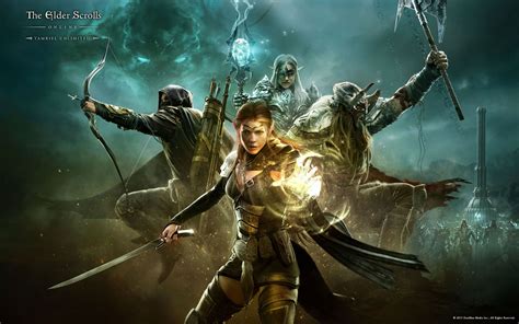 Elder Scrolls Fantasy Action Rpg Mmo Online Artwork Fighting Skyrim H