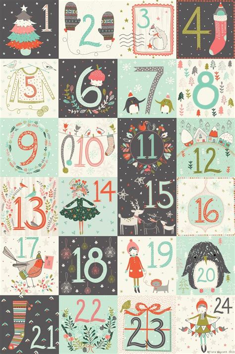 Printable Advent Calendar Numbers Printable Calendar