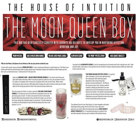 The Moon Queen Box Large Box House Of Intuition Inc