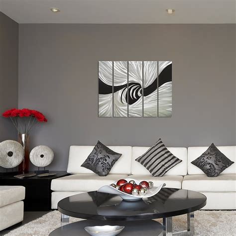 Maybe you would like to learn more about one of these? Silver Worm Hole Abstract Metal Wall Art Decor - Black and ...