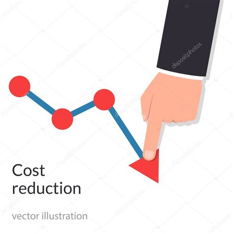 Concepto De Reducción De Costes Costo Bajado El Hombre De Negocios