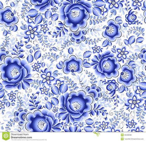 Maybe you would like to learn more about one of these? Blue Floral Textile Vector Seamless Pattern Stock Vector ...