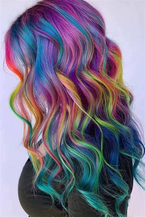 Best rainbow hair colour ideas for women. Hairstyles Color Ideas Dyes in 2020 | Rainbow hair color ...