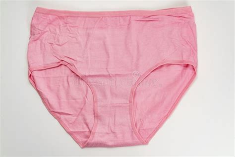 A Pink Cotton Panties On A White Background Stock Photo Image Of
