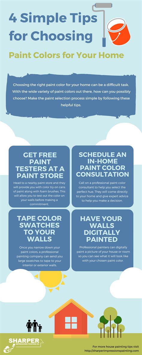 4 Simple Tips For Choosing Paint Colors For Your Home Infographic