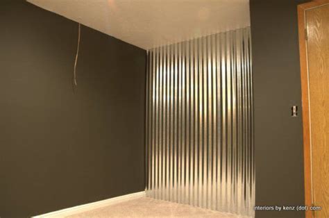 Corrugated Metal Walls In Basement