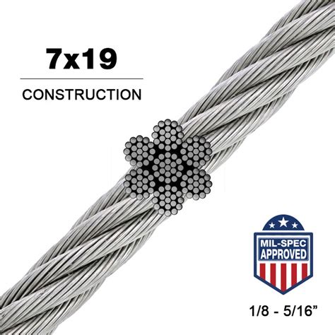 Galvanized Steel Wire Rope Aircraft Cable Mil Dtl 83420 By Swageright