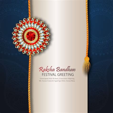 Premium Vector Rakhi Design For Happy Raksha Bandhan