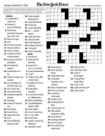 New york times crossword puzzle printable. 11 Remarkable Crosswords for New Solvers (Published 2017 ...
