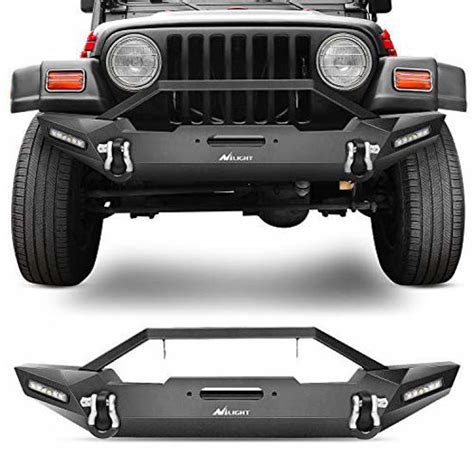 Getuscart Nilight Front Bumper Compatible For 87 06 Jeep Wrangler Tj