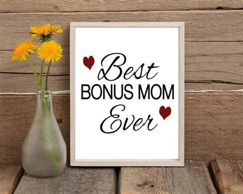 Best Bonus Mom Ever Print Stepmom Printable To My Stepmother My Other Mother Stepmom Quote
