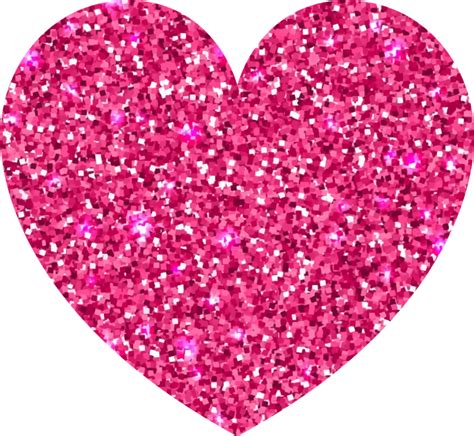 Pink Heart Shapes With Glitter Wallpaper Sticker Tenstickers