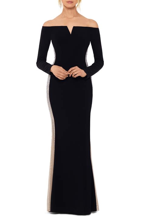 Xscape Off The Shoulder Evening Gown Nordstrom