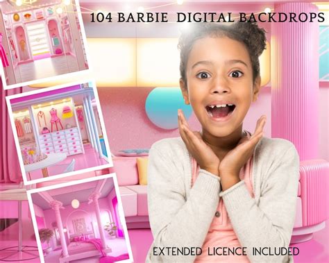 104 Barbie Inspired Digital Cg Backdrops Barbie Dream House Etsy Canada
