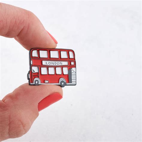 London Bus Enamel Pin Badge Victoria Eggs
