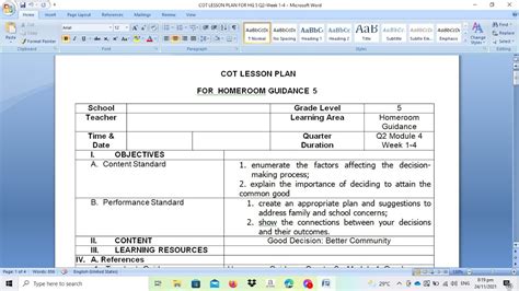 Cot Detailed Lesson Plans Dlp Grade 1 6 All Subjects Deped Teacher S