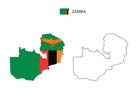 Vector De Ciudad De Mapa De Zambia Dividido Por Estilo De Simplicidad