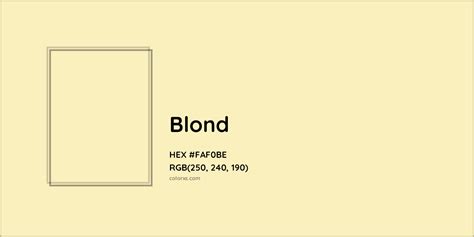 About Blond Color Codes Similar Colors And Paints Colorxs Com