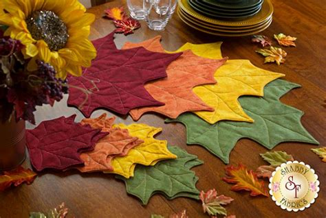 Set A Festive Autumn Table With Leaf Placemats Quilting Digest
