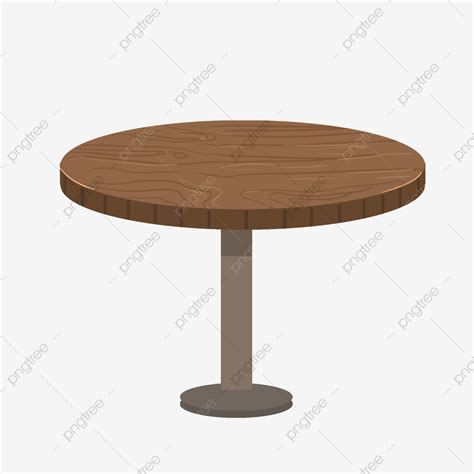 Dining Tables Clipart Vector Round Solid Wood Dining Table