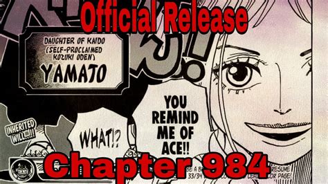One Piece Chapter 984 Manga Official Release Youtube