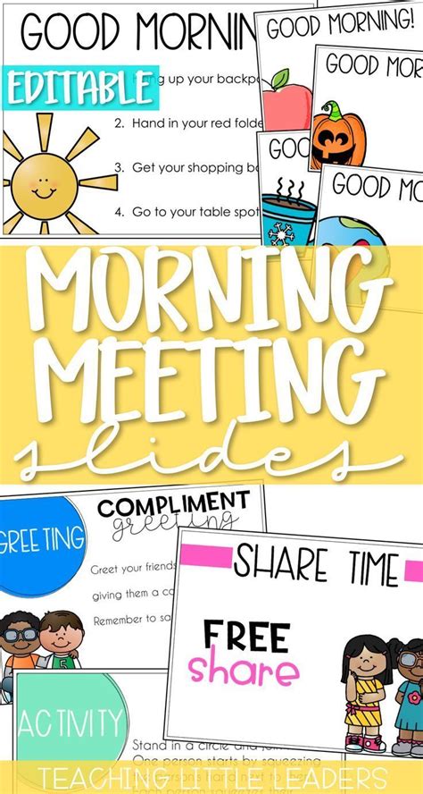 Editable Class Meeting Morning Meeting Slides Distance Learning Morning Meeting