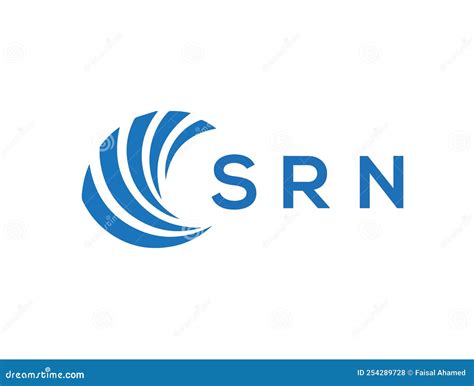 Srn Letter Logo Design On White Background Srn Creative Circle Letter