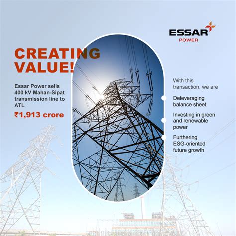 Essar Power Enters Into Agreement With Atl To Sell Transmission Asset