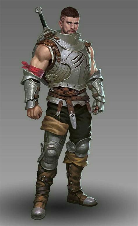 Human Fighter Mercenary - Pathfinder PFRPG DND D&D d20 fantasy