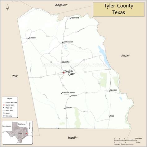 Tyler County Map Texas Where Is Located Cities Population