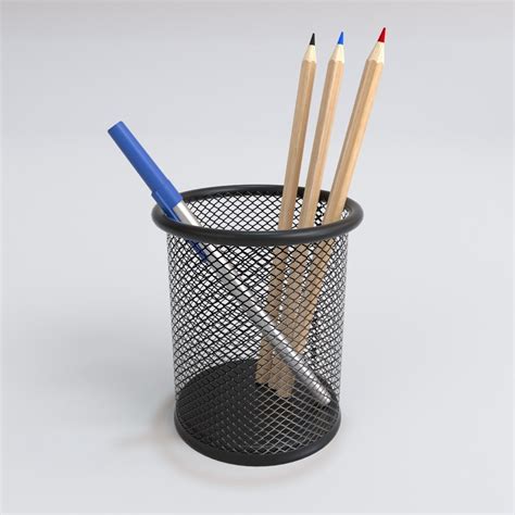 3D model FSlife Mesh Pen Pencil Cup Holder Metal 2