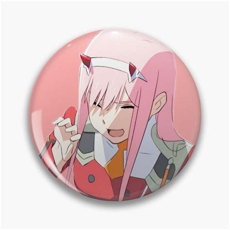 Zero Two Laughing Pin For Sale By Emilywysz Redbubble