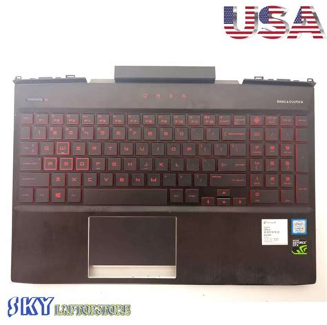 Hp Omen 15 Dc Palmrest White Backlit Keyboard Andtouchpad L30195 001 Us