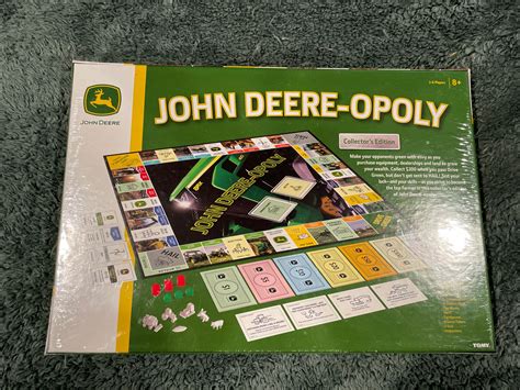 John Deere Opoly Board Game 2021 Tomy Farming Collectors Edition New
