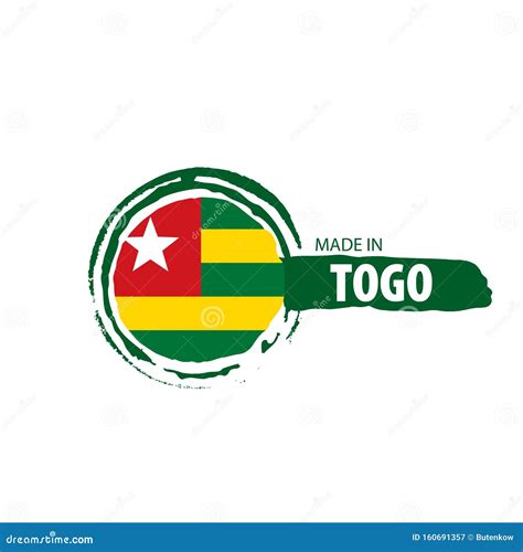 Drapeau Togo Illustration Vectorielle Sur Fond Blanc Illustration De