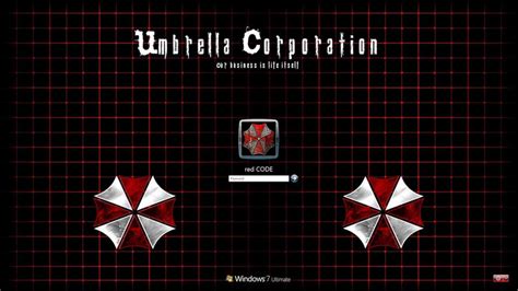 windows 7 umbrella corp logon background by red code on deviantart