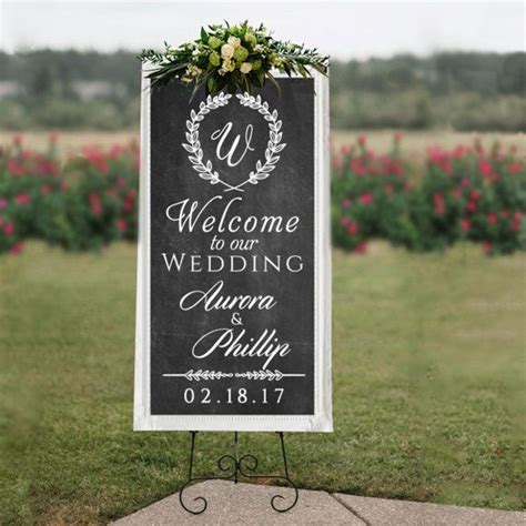 Personalized Welcome To Our Wedding Welcome Sign Decal For Wedding
