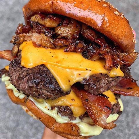 Two Cheese Bacon Double Cheeseburger W Extra Bacon Rburgers