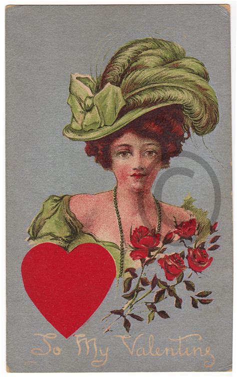 Vintage Postcard Vintage Valentines Day Postcard 1910s Etsy
