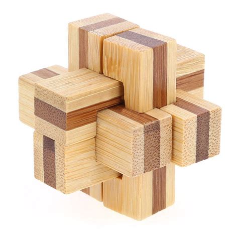 6 Pieces 3d Wooden Interlocking Puzzles Wooden Puzzles Wooden Piecings