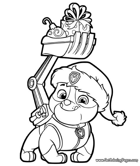 Paw Patrol Christmas Coloring Pages at GetDrawings | Free download