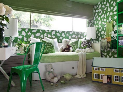 Layering Green In A Girls Bedroom Contemporary Bedroom White